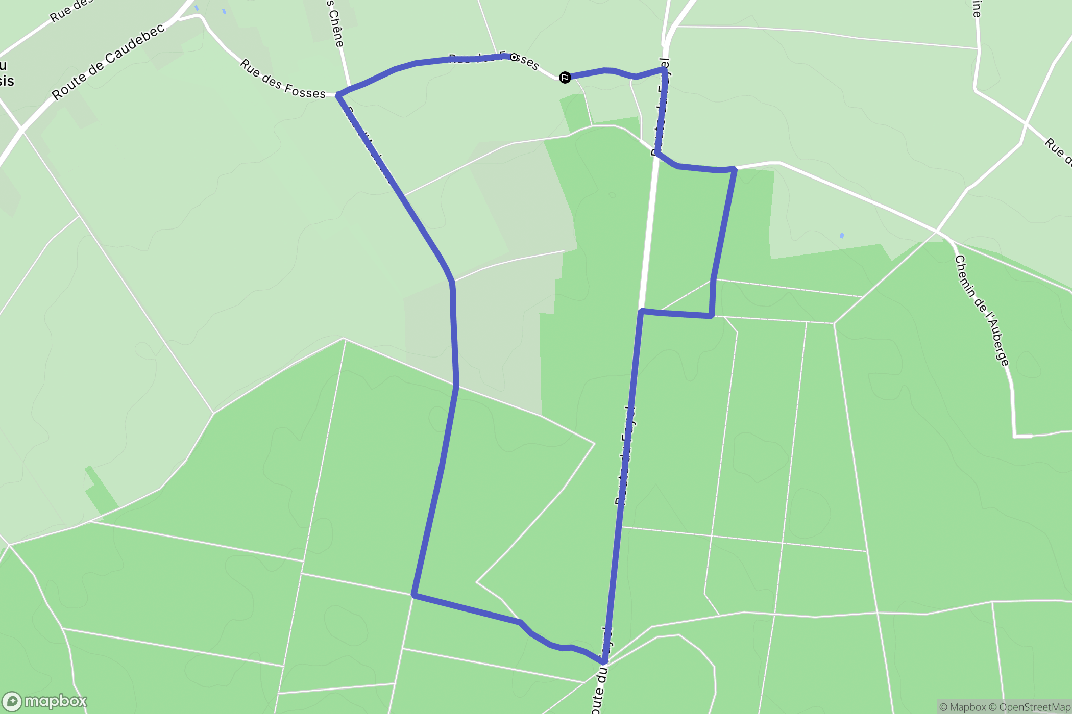 Vatteville-la-Rue : carte du parcours de randonnée - France