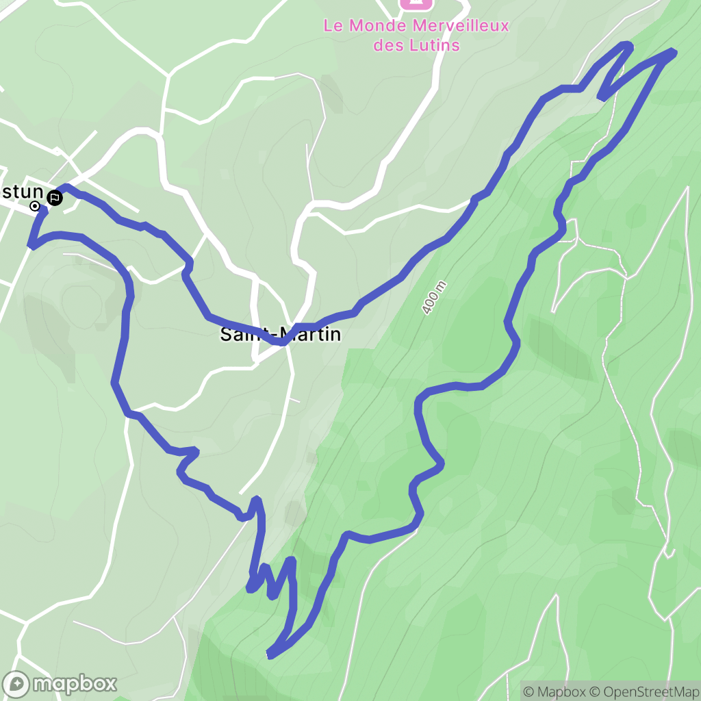 Hostun : carte du parcours de randonnée - France
