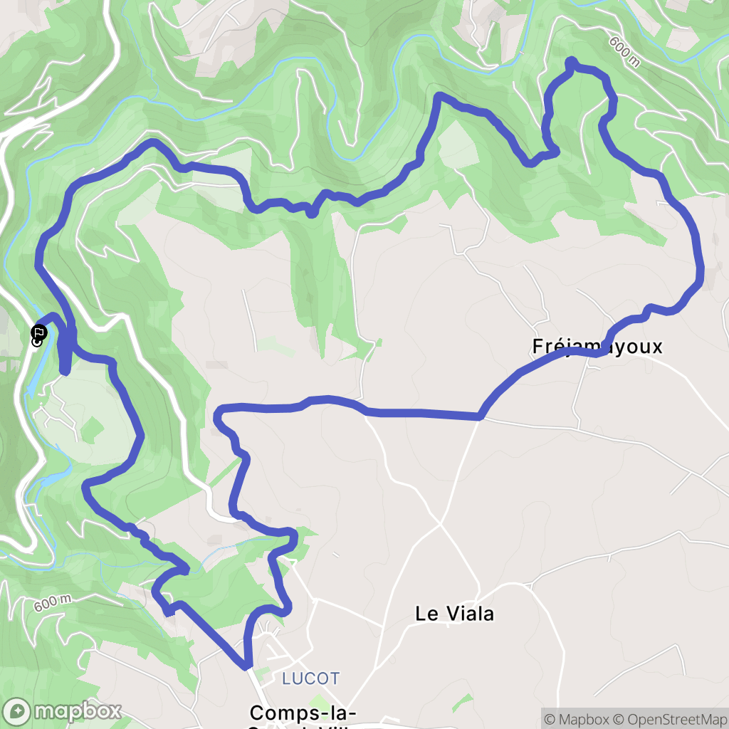 Calmont : carte du parcours de randonnée - France