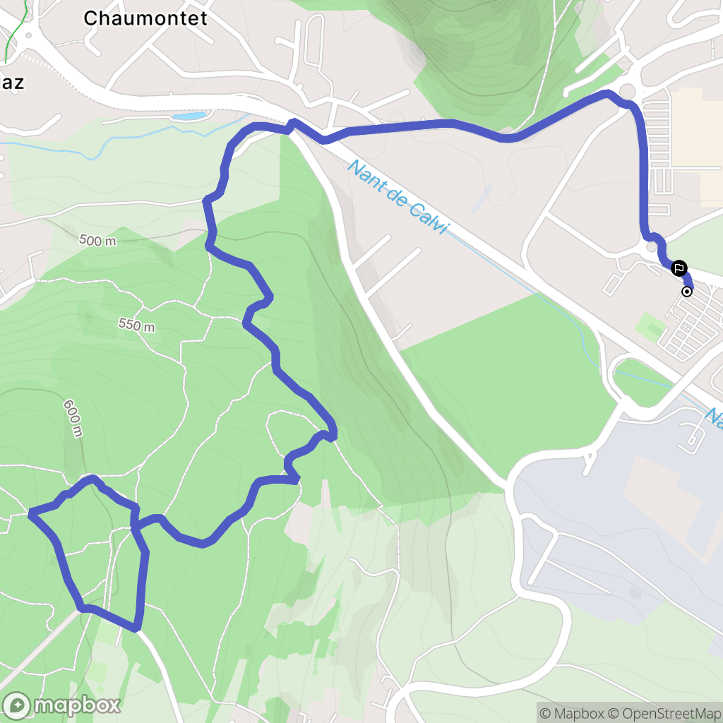 Epagny Metz-Tessy : carte du parcours de randonnée - France