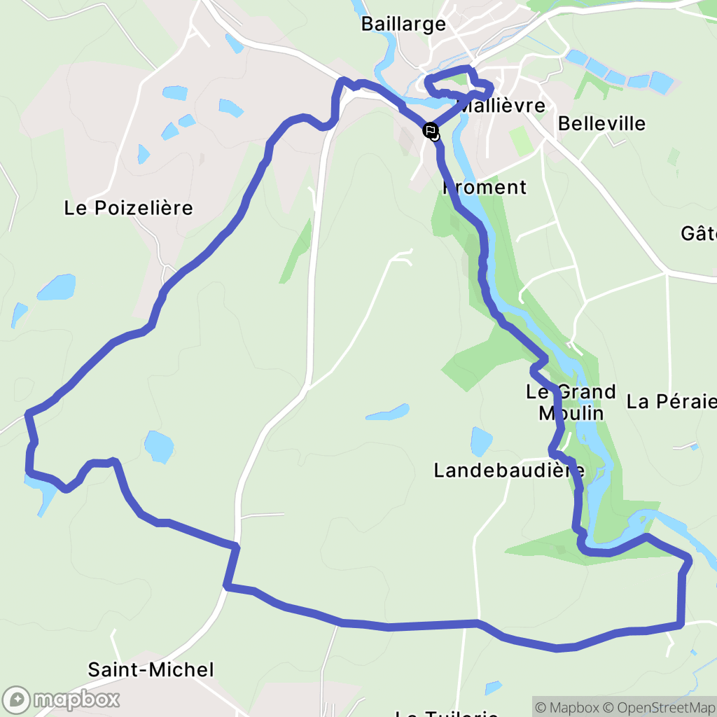 Les Epesses : carte du parcours de randonnée - France