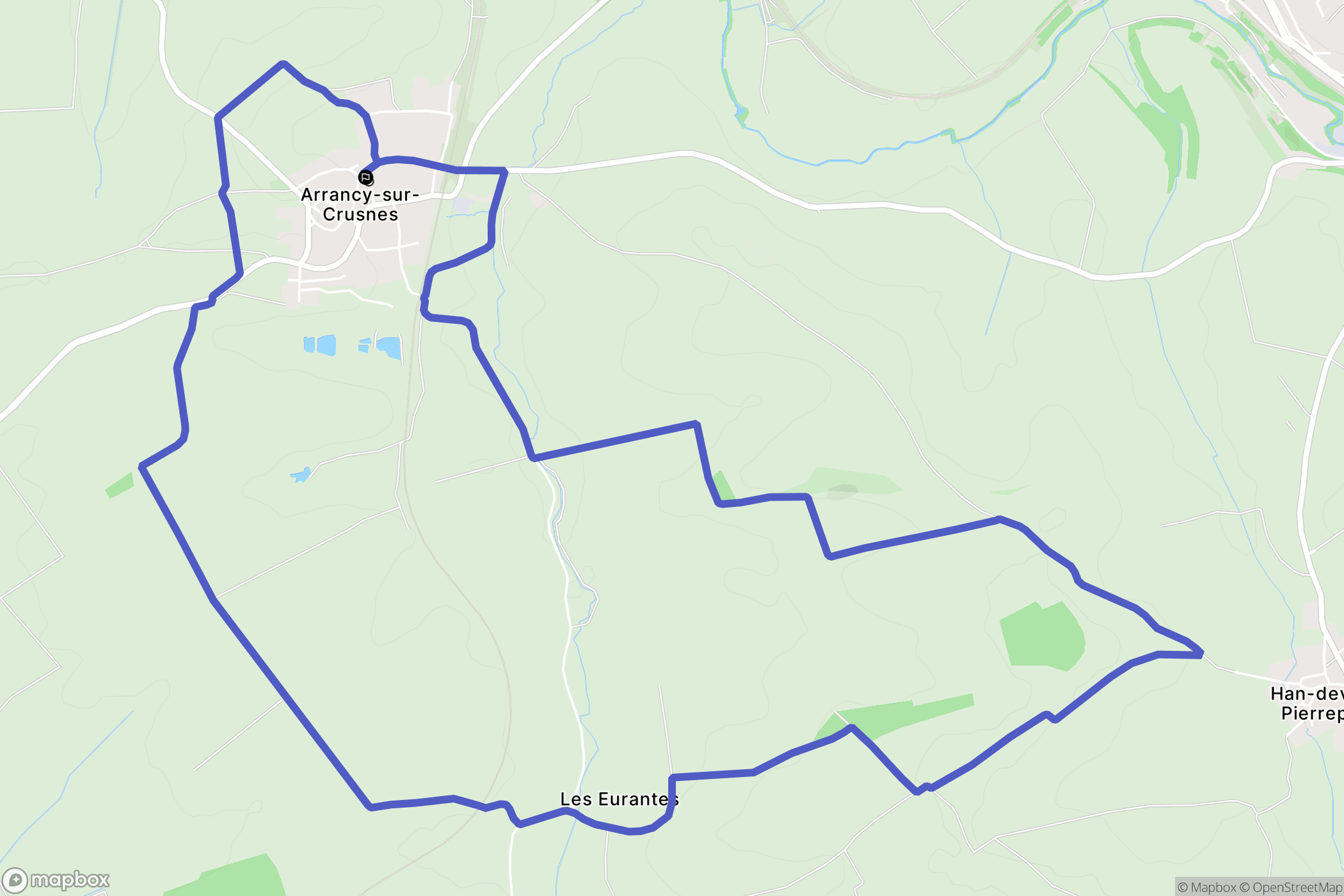 Arrancy-sur-Crusnes : carte du parcours de randonnée - France