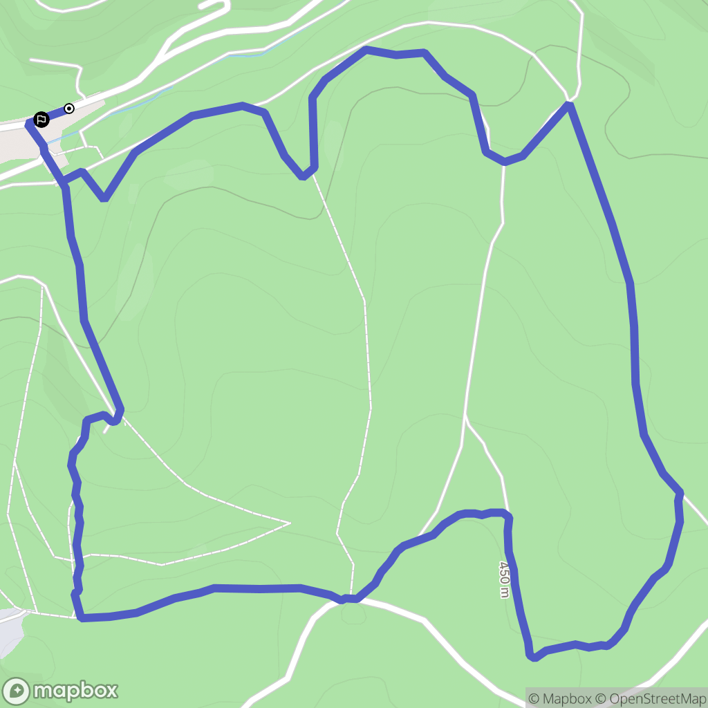 Épinal : carte du parcours de randonnée - France