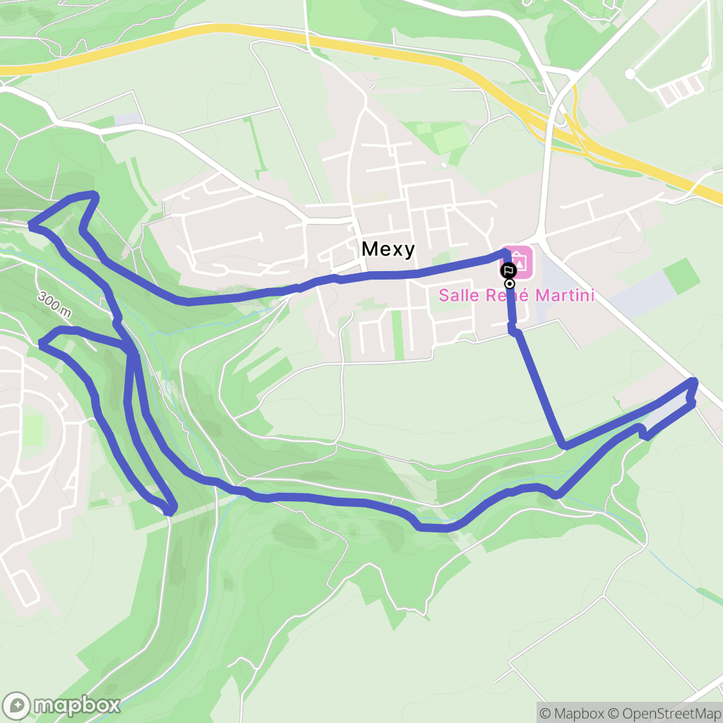 Mexy : carte du parcours de randonnée - France