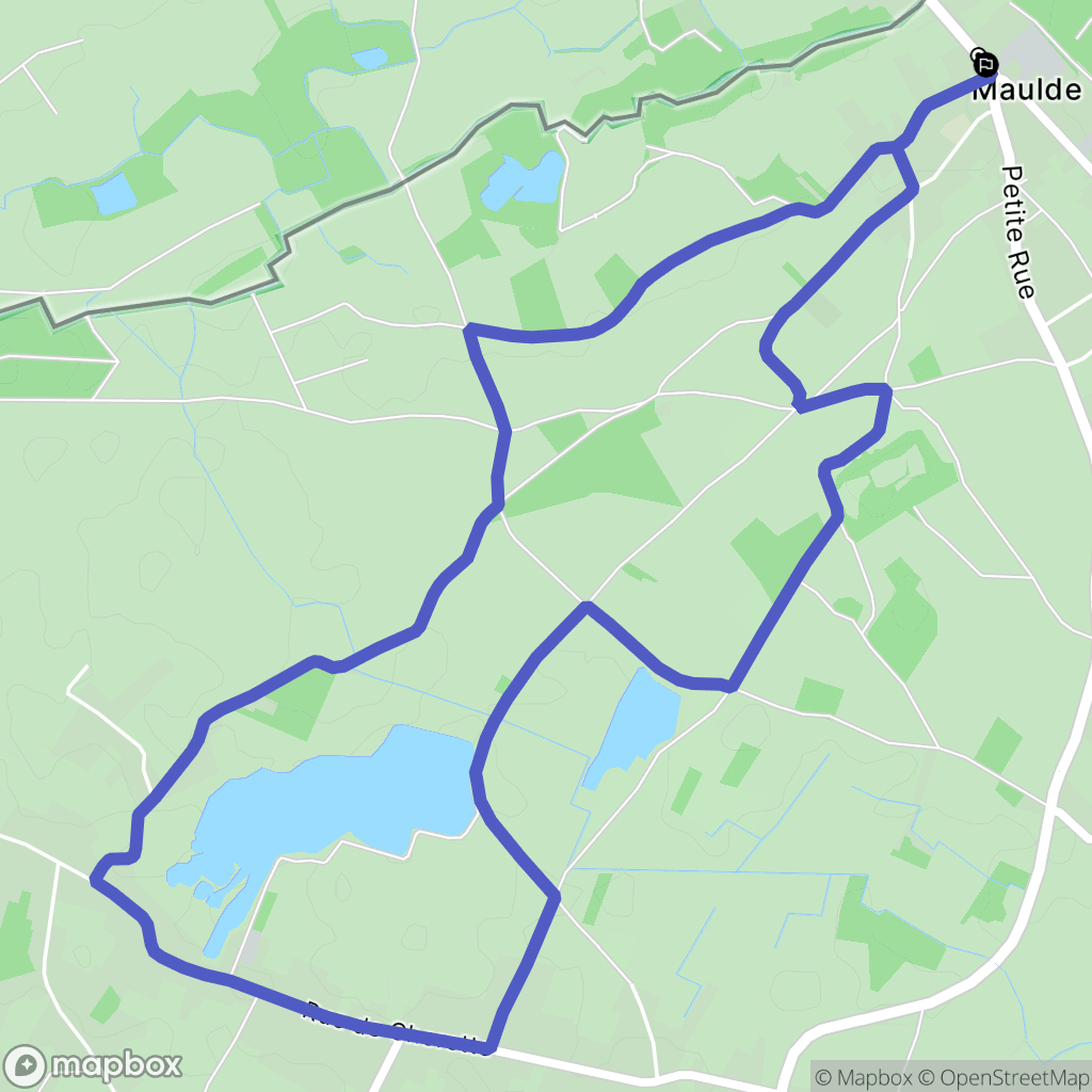 Maulde : carte du parcours de randonnée - France
