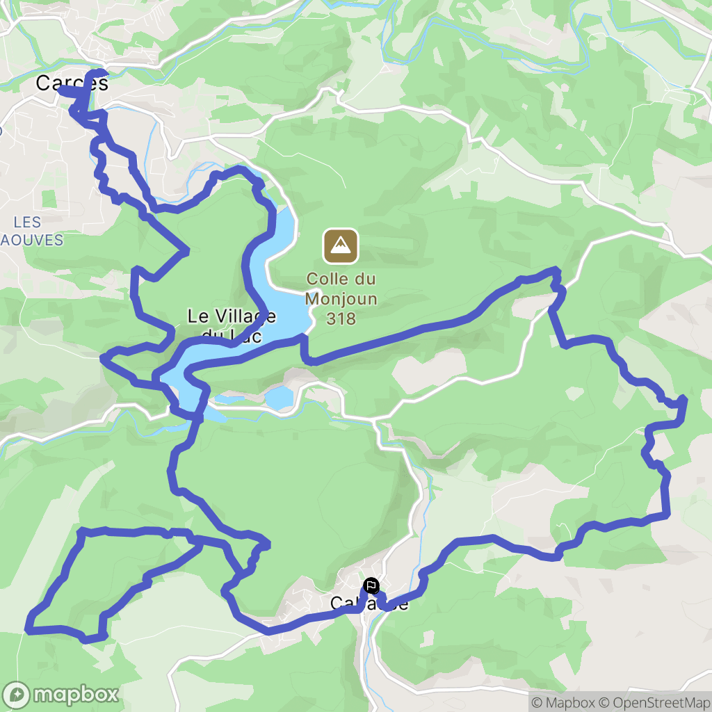 Cabasse : carte du parcours de randonnée - France