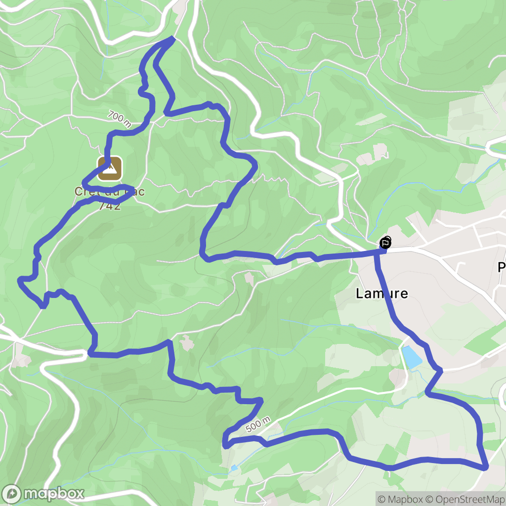 Pollionnay : carte du parcours de randonnée - France