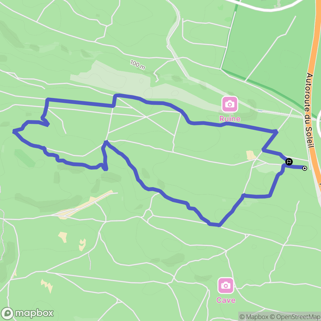 Noisy-sur-École : carte du parcours de randonnée - France