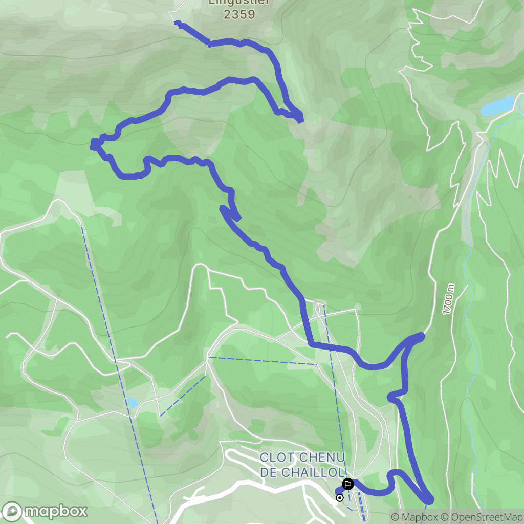 Saint-Michel-de-Chaillol : carte du parcours de randonnée - France