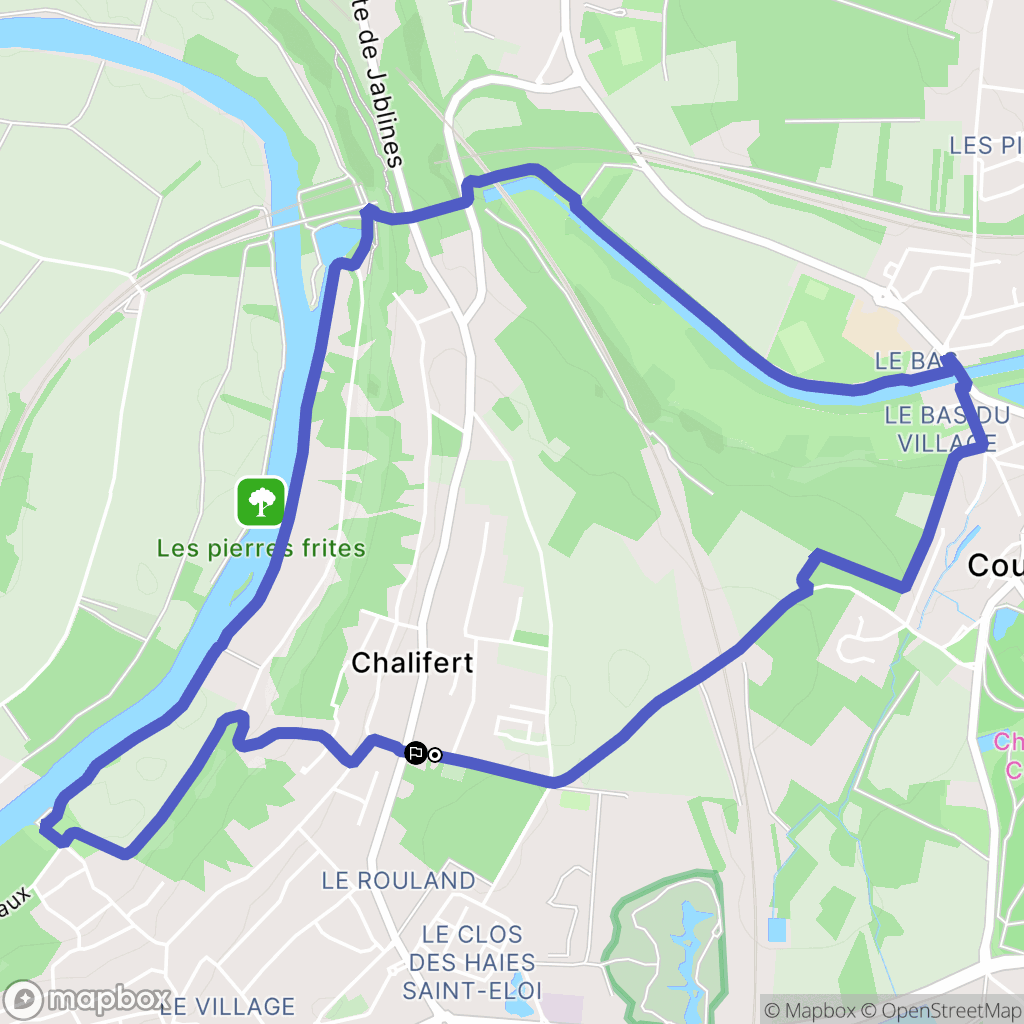 Chalifert : carte du parcours de randonnée - France