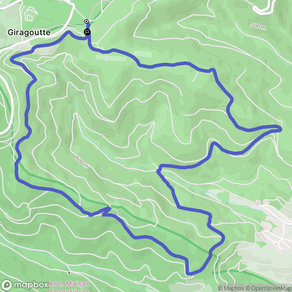 Turckheim : carte du parcours de randonnée - France