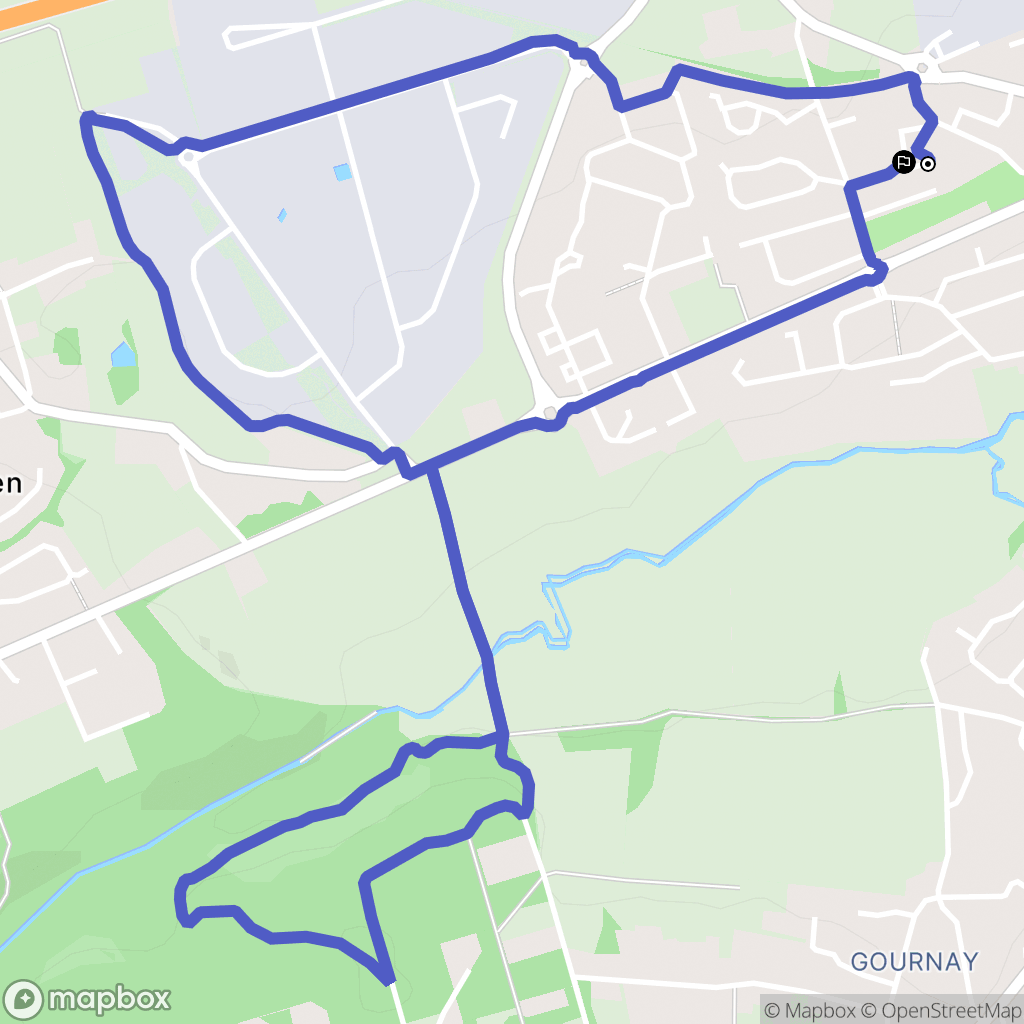 Verson : carte du parcours de randonnée - France