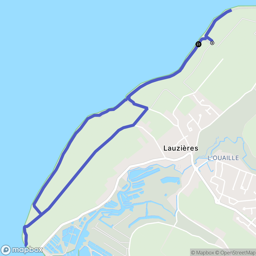 Nieul-sur-Mer : carte du parcours de randonnée - France