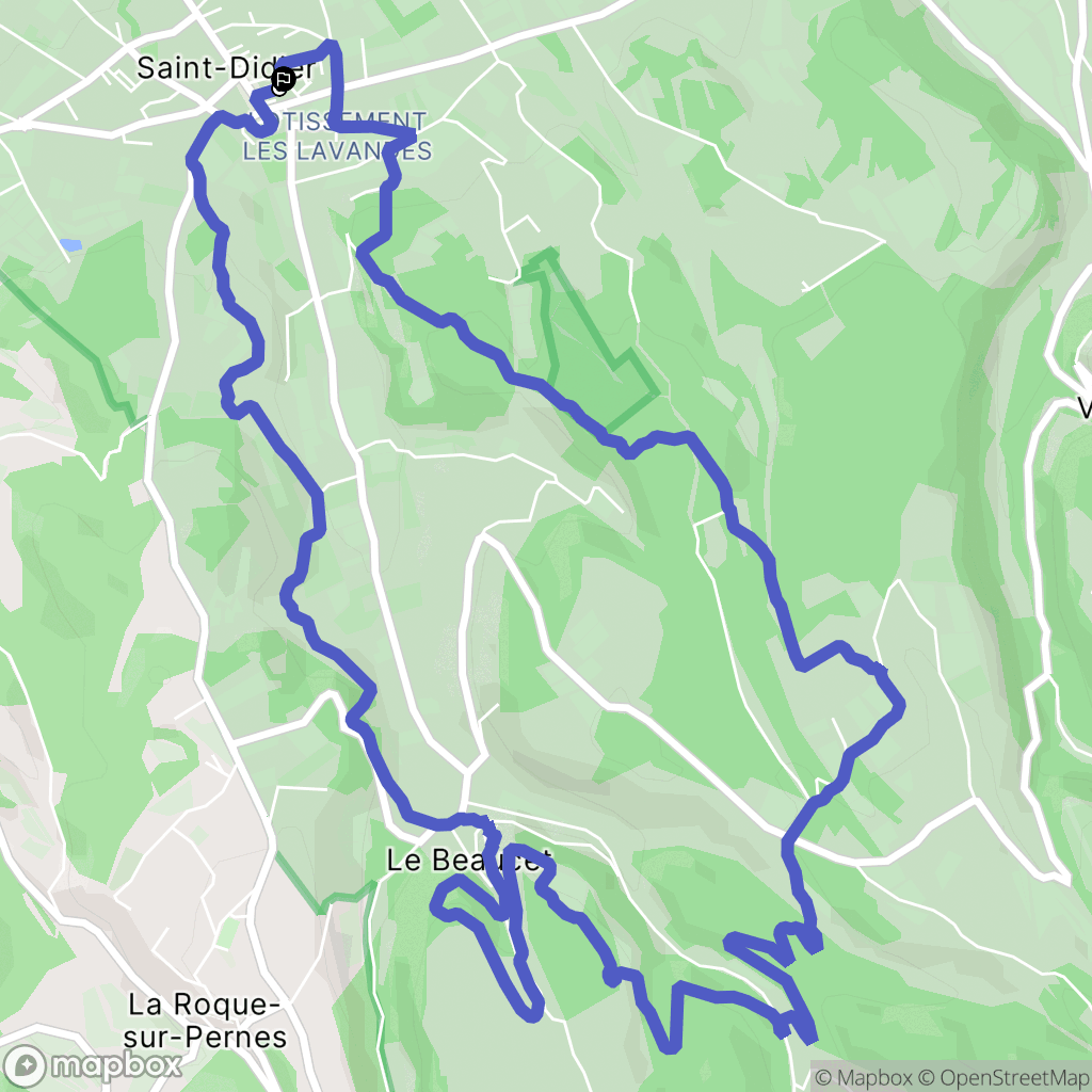 Saint-Didier : carte du parcours de randonnée - France