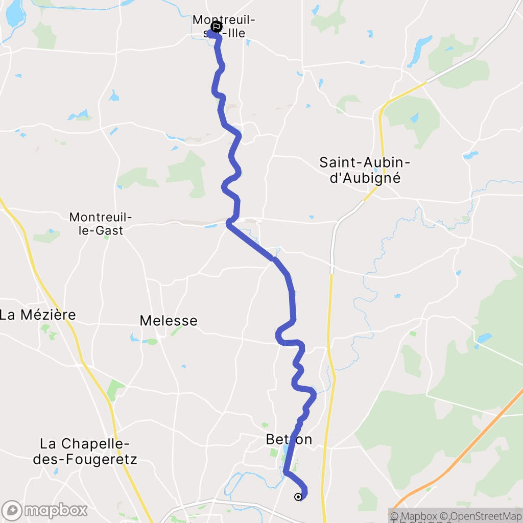 Betton : carte du parcours de randonnée - France