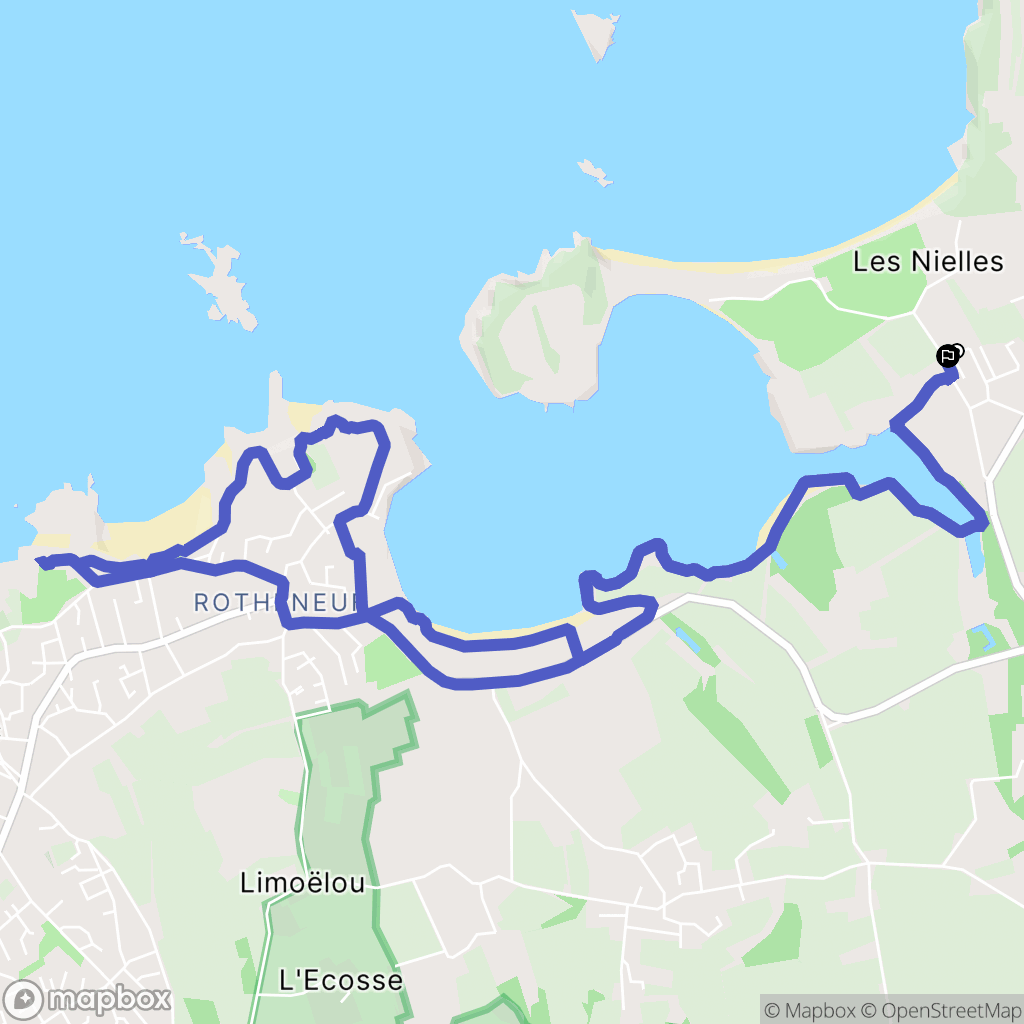 Saint-Coulomb : carte du parcours de randonnée - France