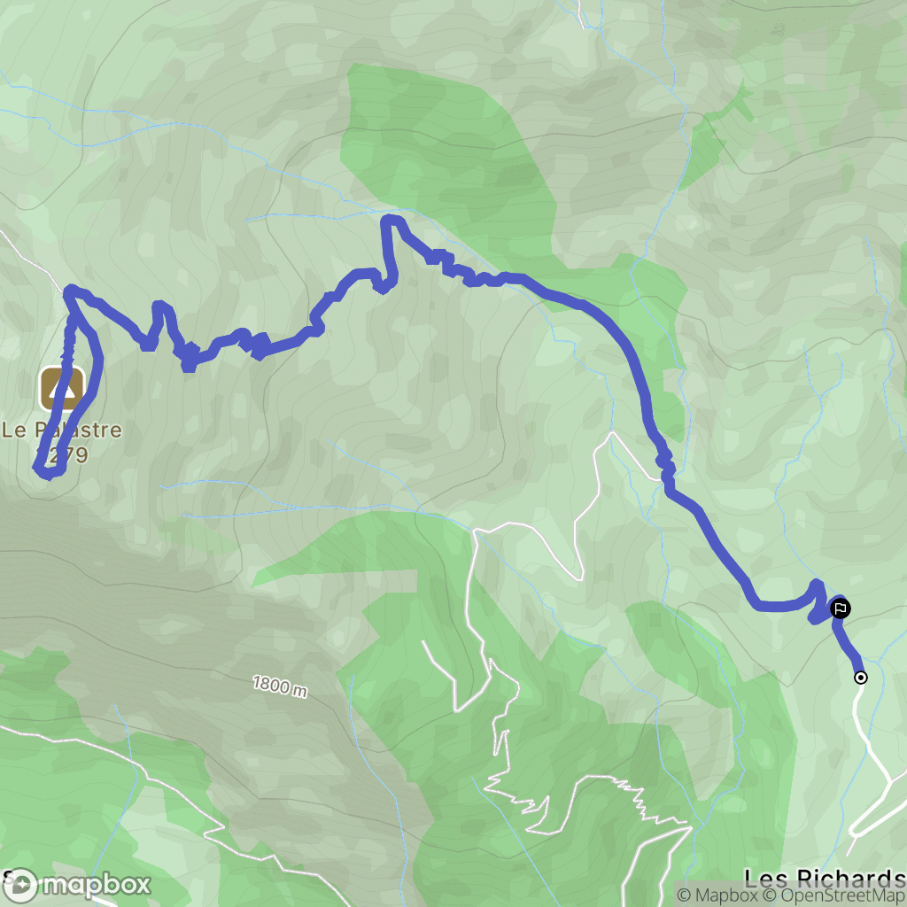Saint-Jean-Saint-Nicolas : carte du parcours de randonnée - France