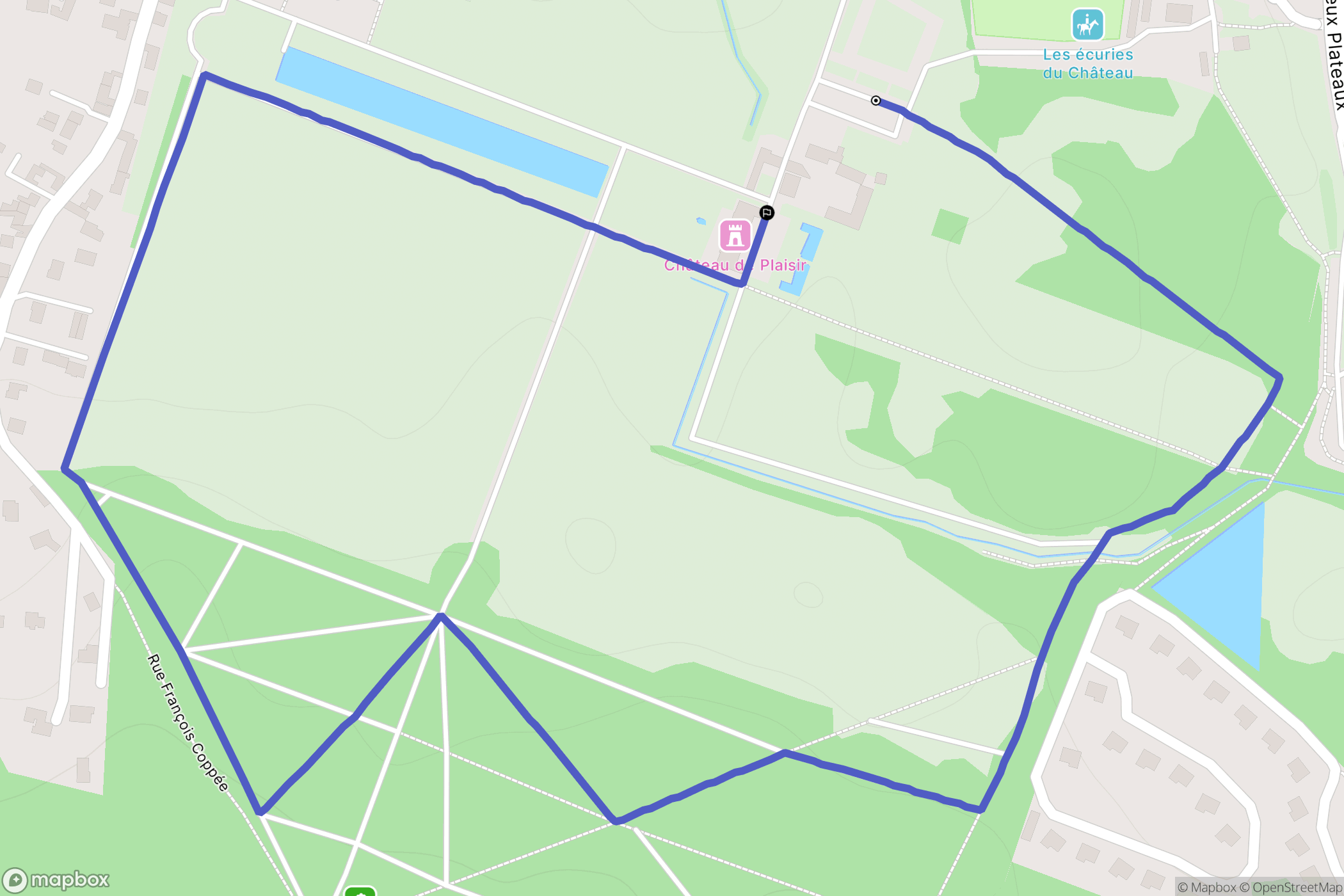Plaisir : carte du parcours de randonnée - France