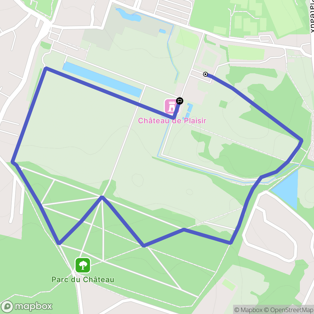 Plaisir : carte du parcours de randonnée - France
