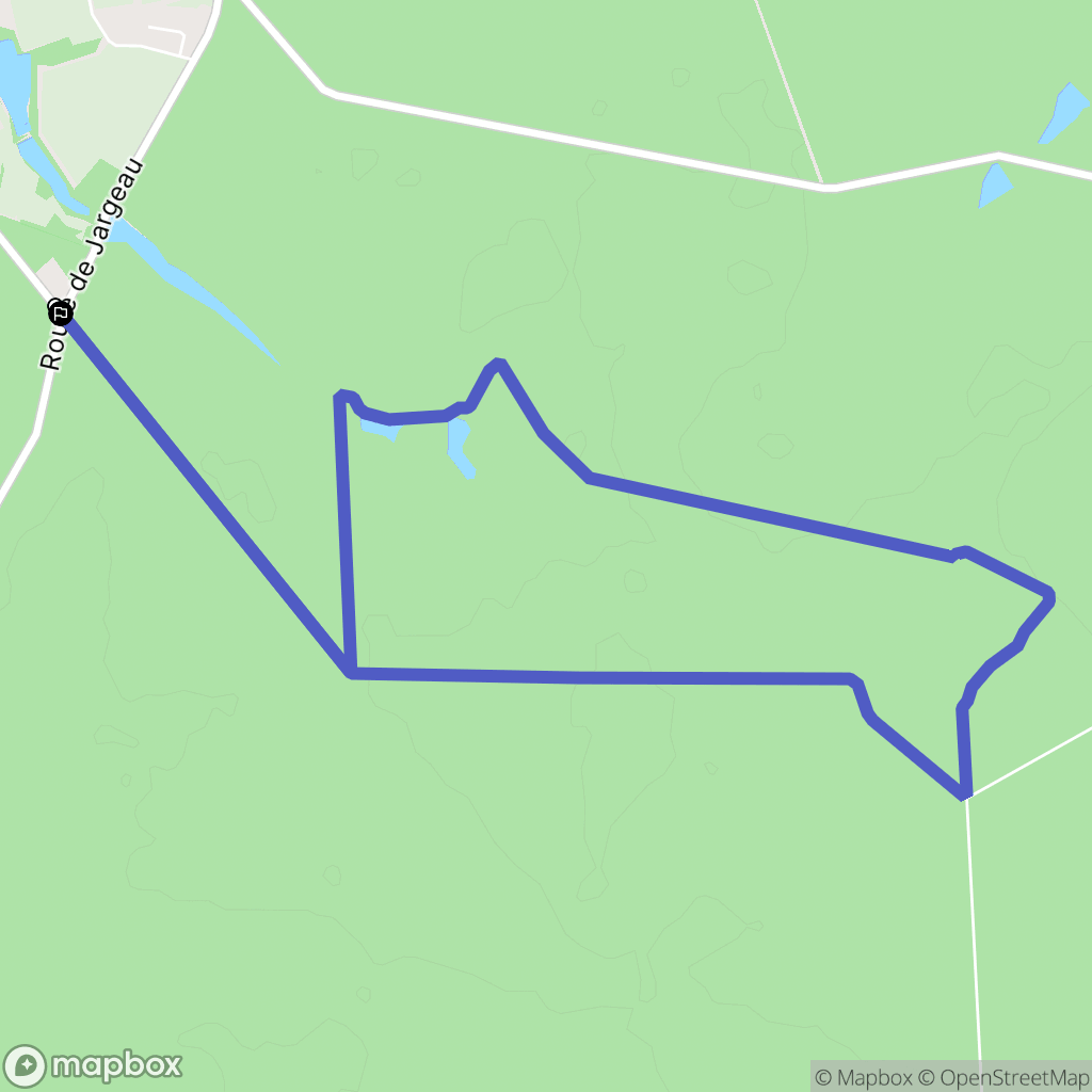 Courcy-aux-Loges : carte du parcours de randonnée - France