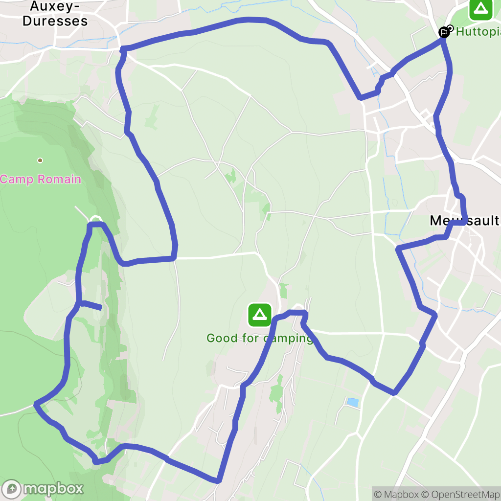 Meursault : carte du parcours de randonnée - France