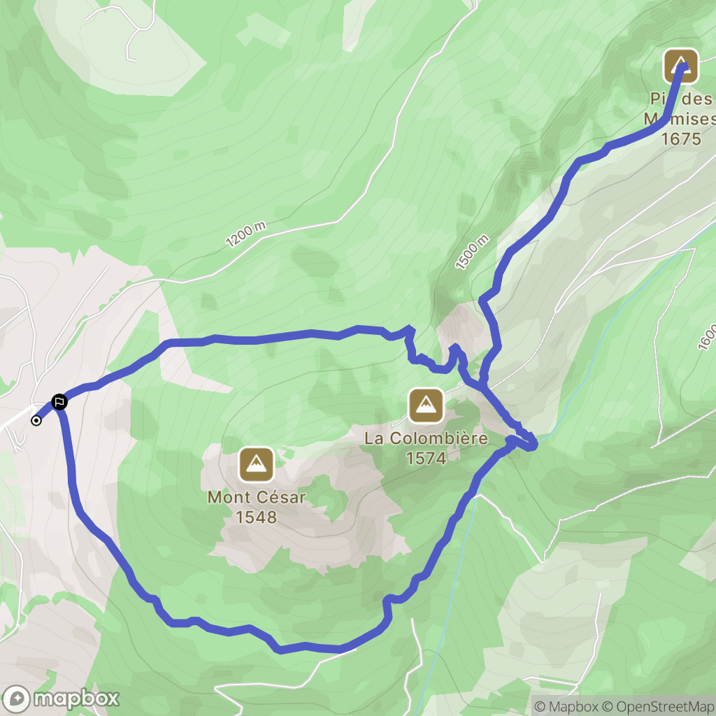 Bernex : carte du parcours de randonnée - France