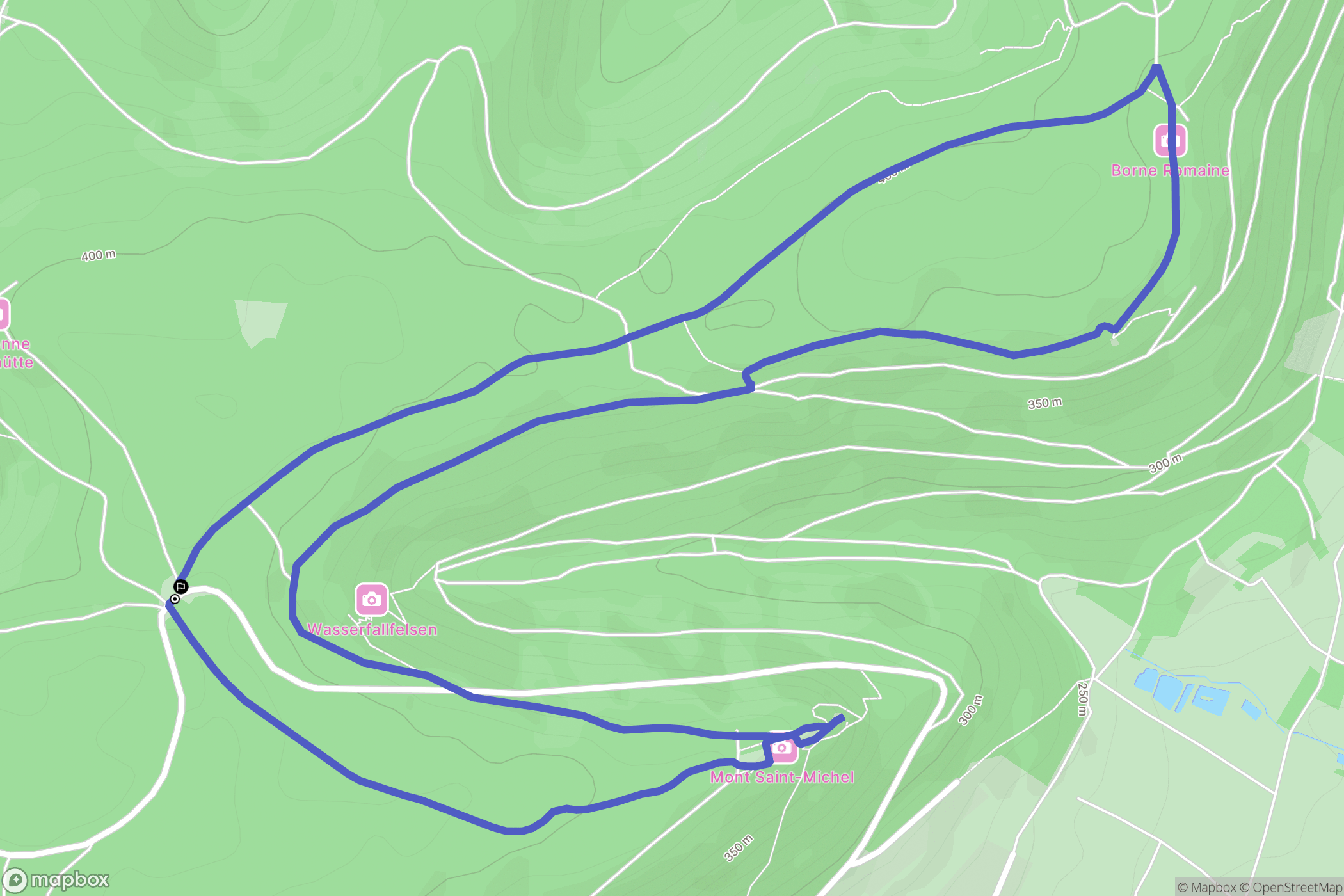 Saint-Jean-Saverne : carte du parcours de randonnée - France