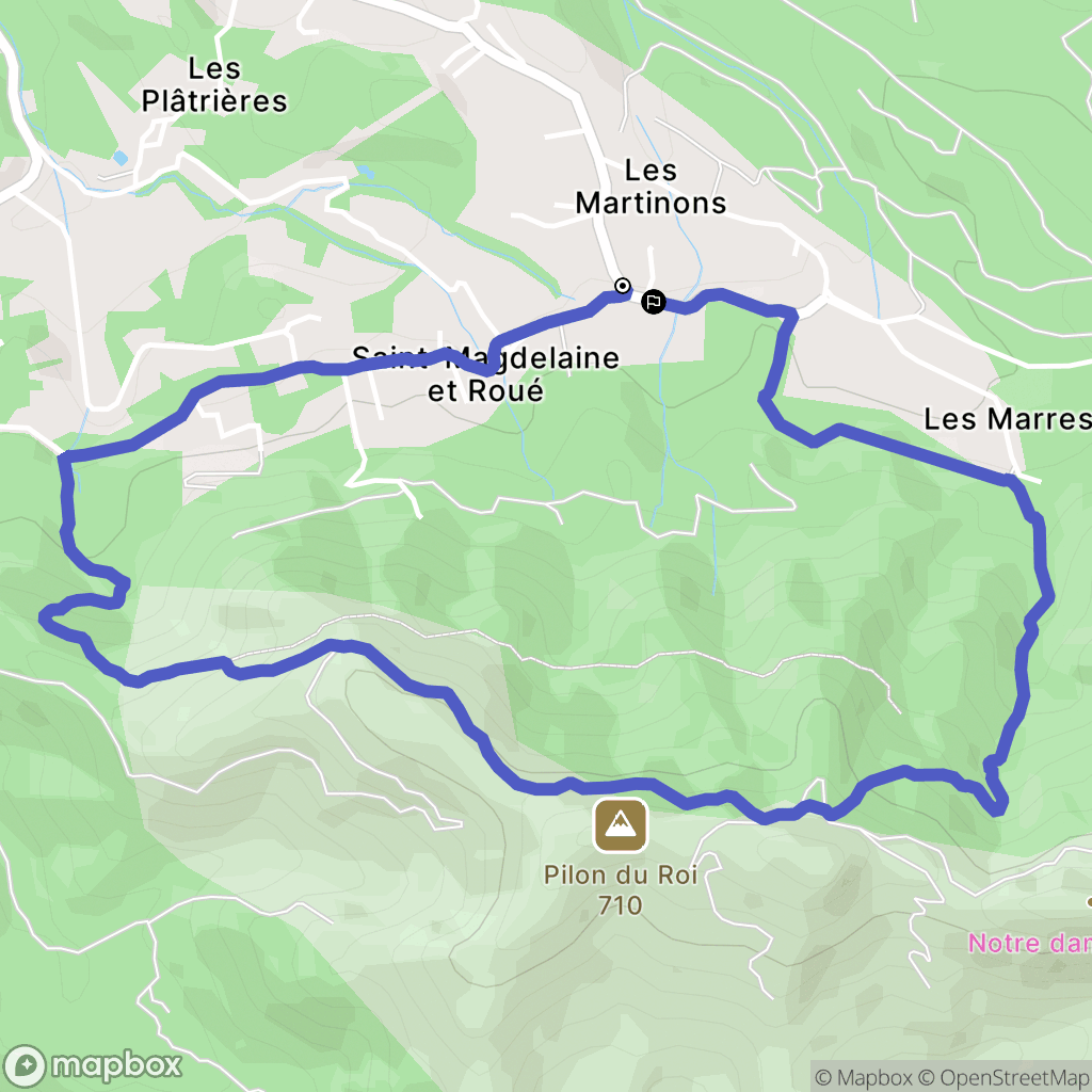 Simiane-Collongue : carte du parcours de randonnée - France