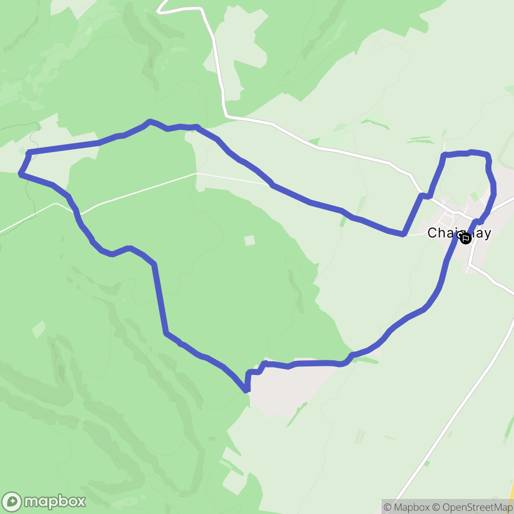 Chaignay : carte du parcours de randonnée - France