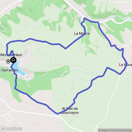 Montaigu-de-Quercy : carte du parcours de randonnée - France