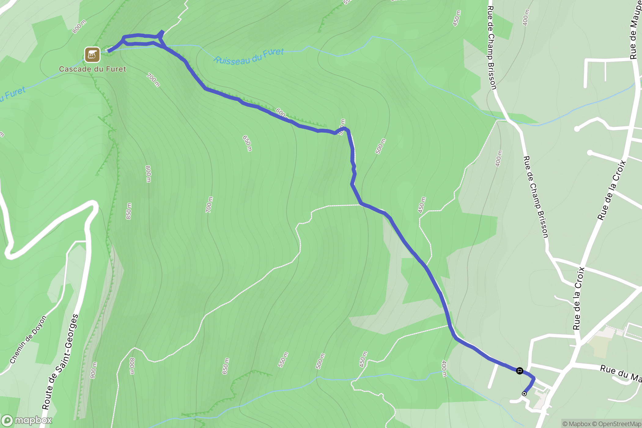 Barraux : carte du parcours de randonnée - France
