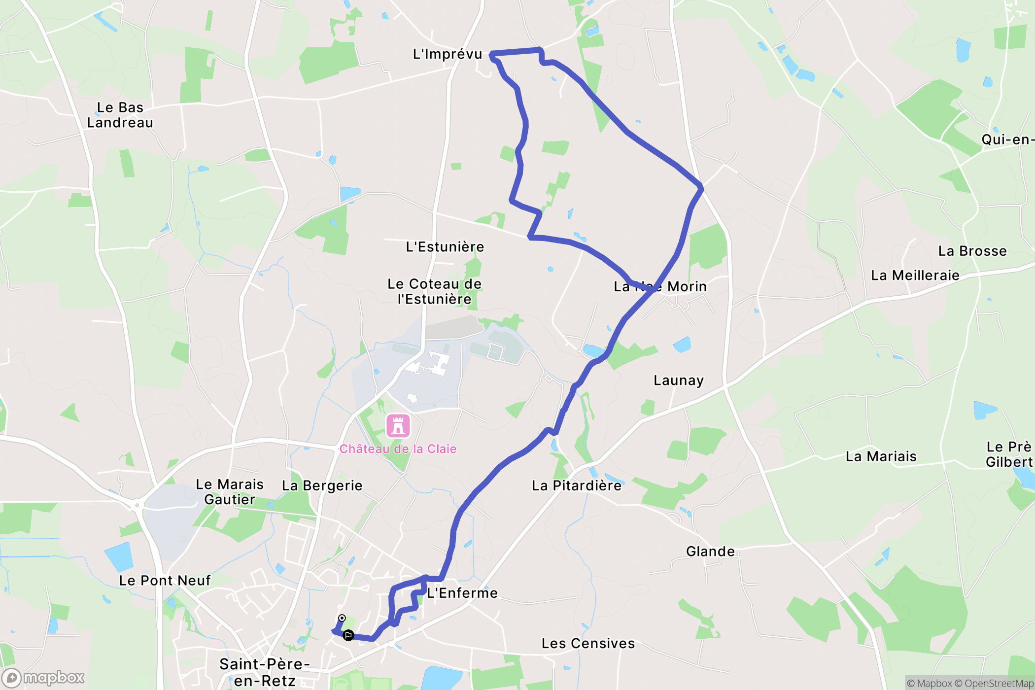 Saint-Père-en-Retz : carte du parcours de randonnée - France