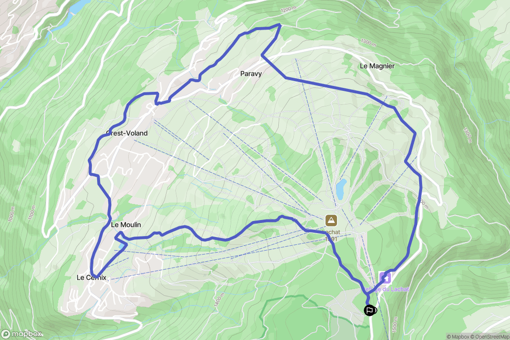 Crest-Voland : carte du parcours de randonnée - France