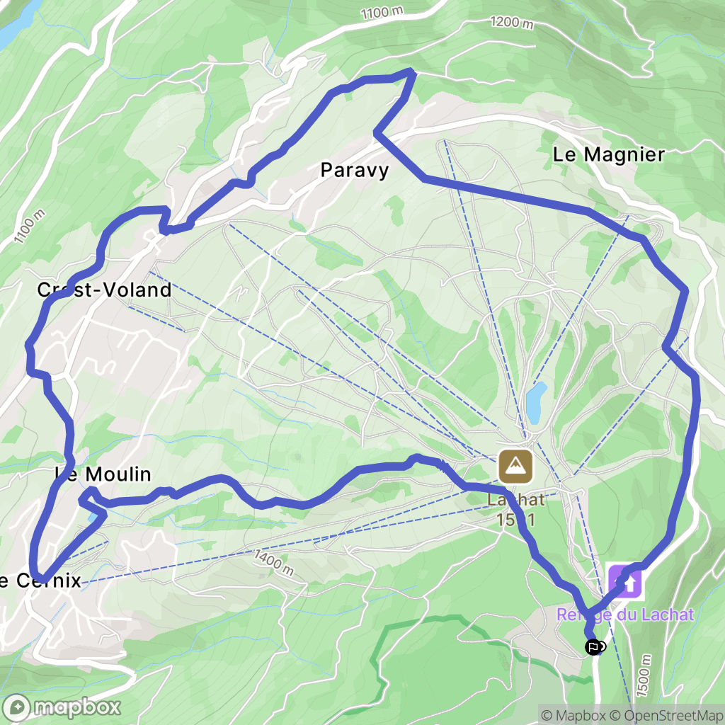 Crest-Voland : carte du parcours de randonnée - France