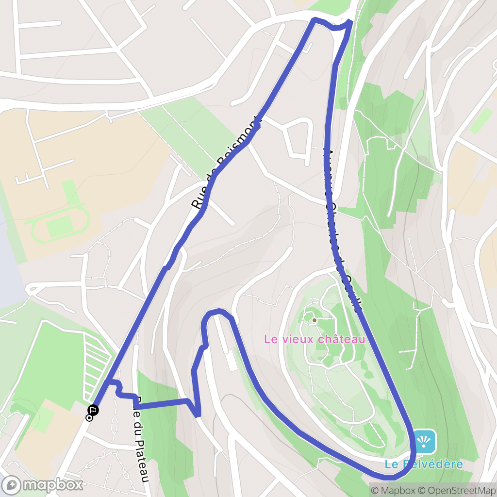 Longwy : carte du parcours de randonnée - France