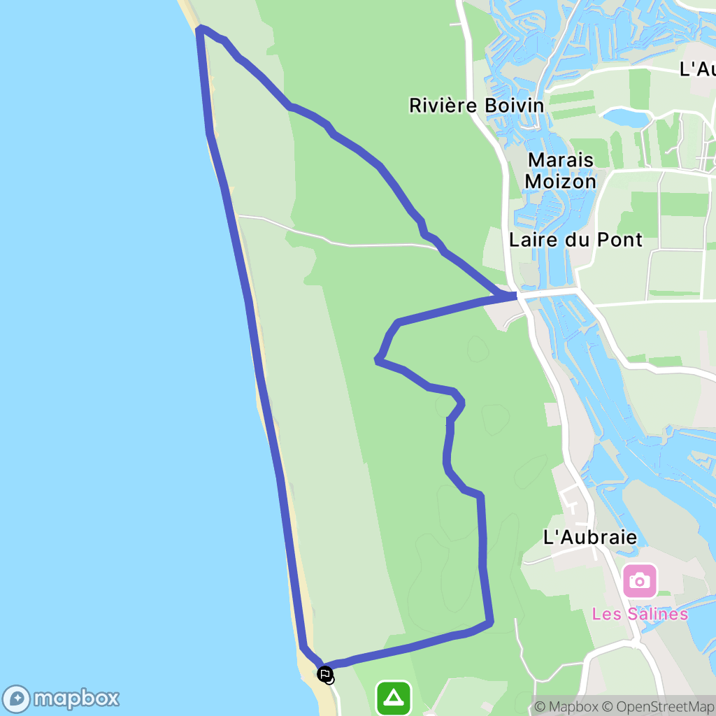 Les Sables-d'Olonne : carte du parcours de randonnée - France