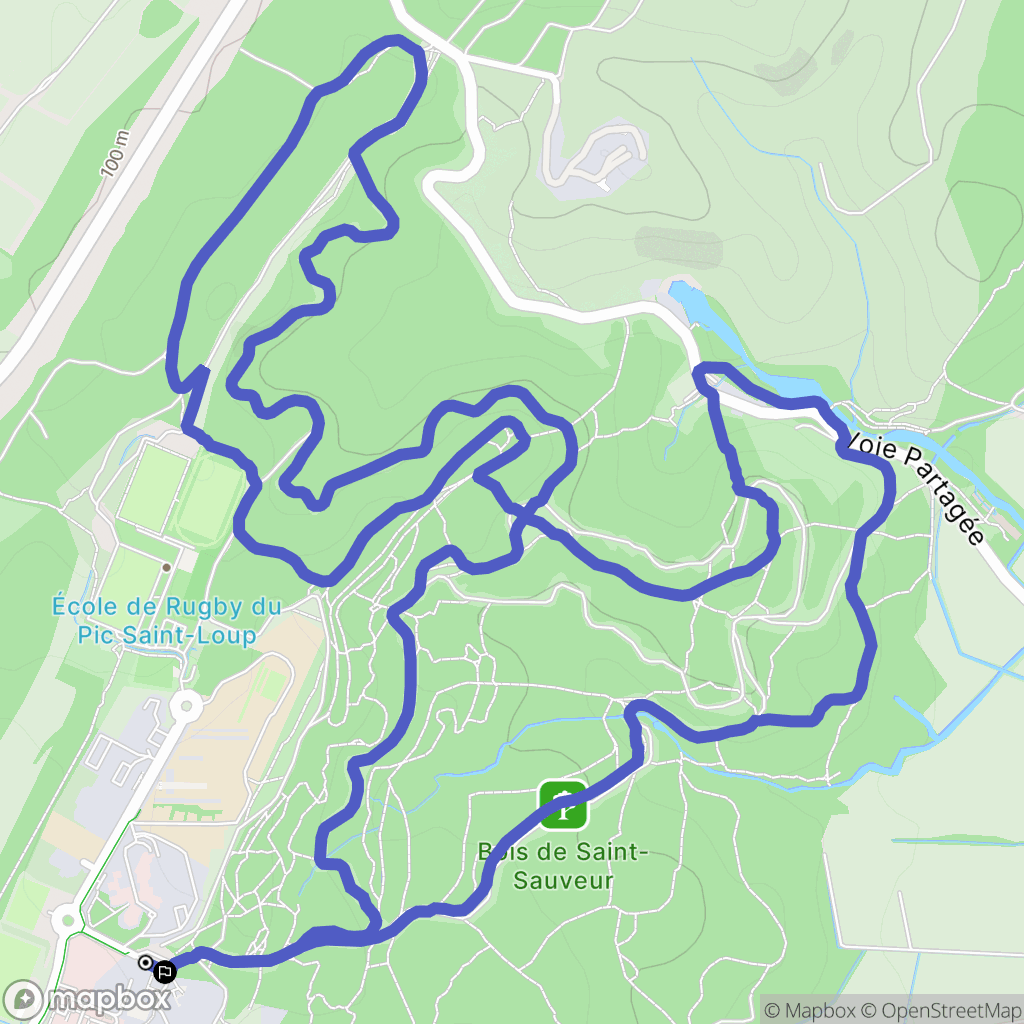 Saint-Clément-de-Rivière : carte du parcours de randonnée - France