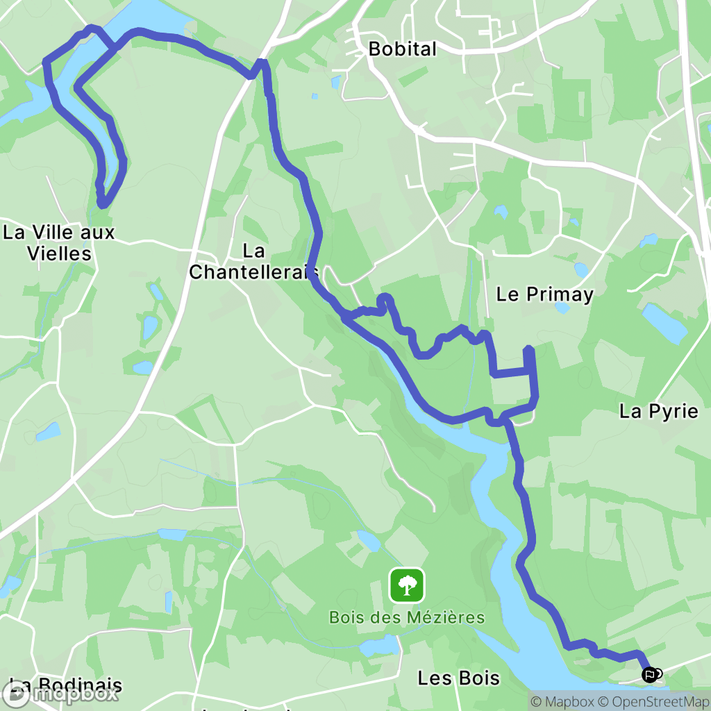Le Hinglé : carte du parcours de randonnée - France
