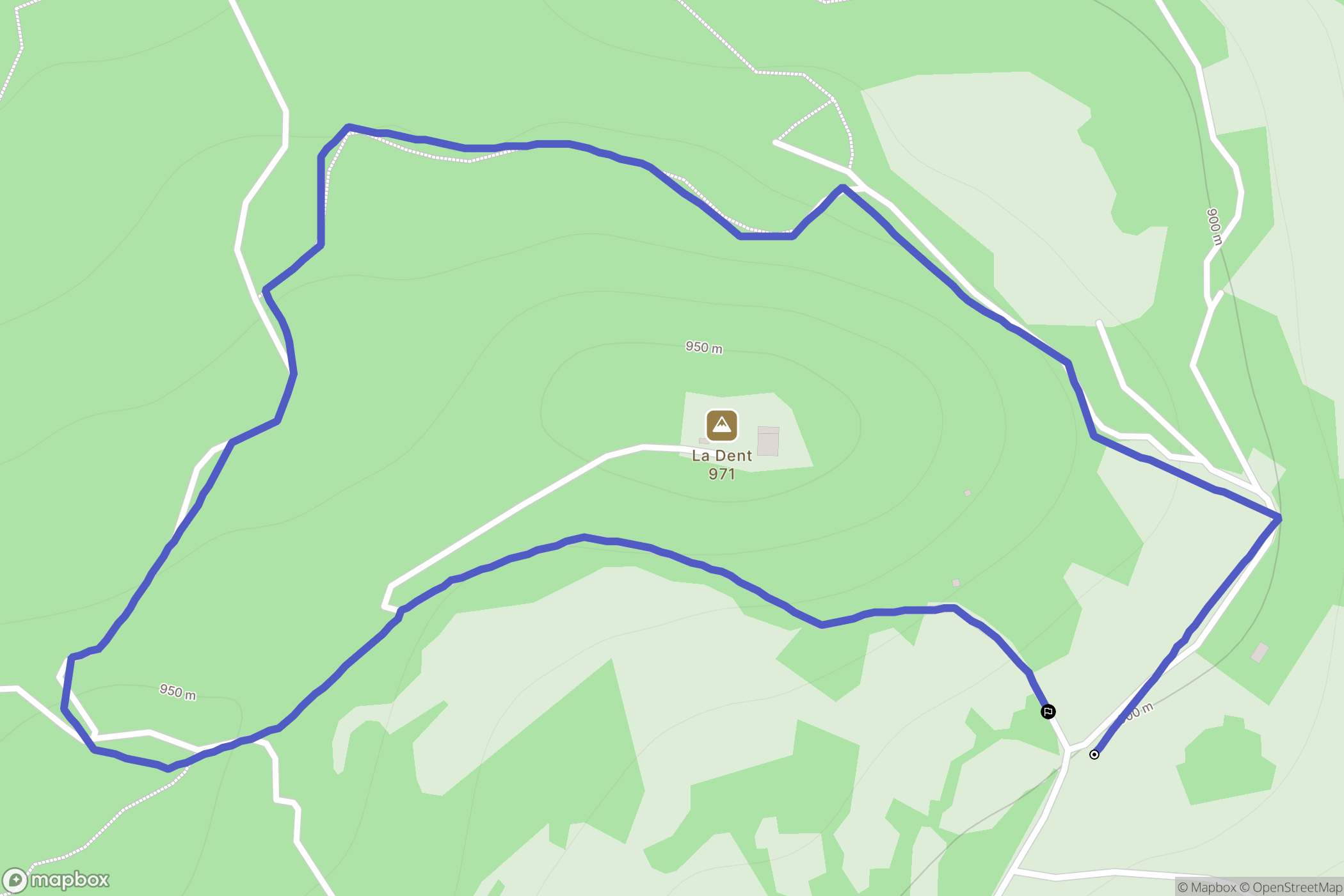 Beauzac : carte du parcours de randonnée - France