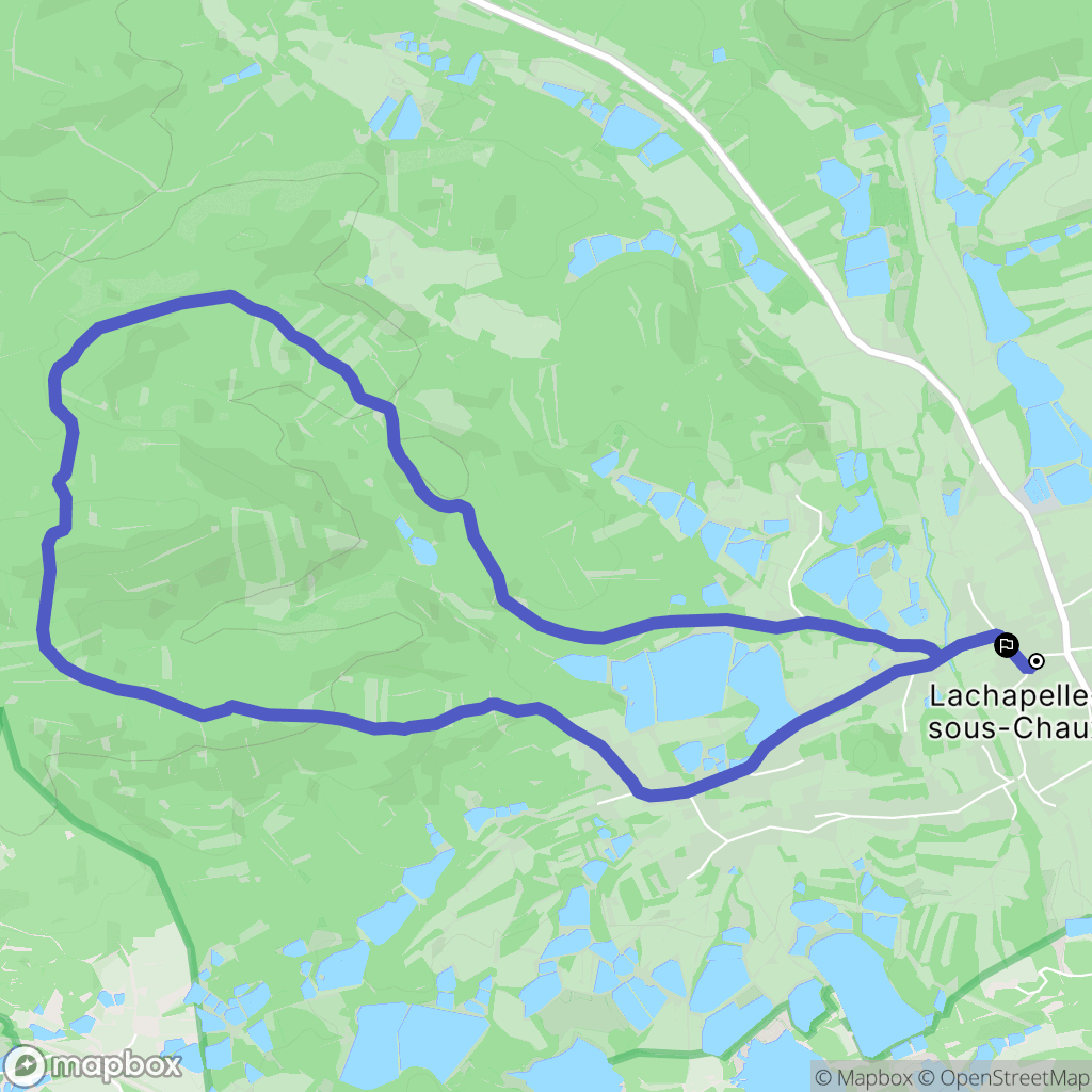 Lachapelle-sous-Chaux : carte du parcours de randonnée - France
