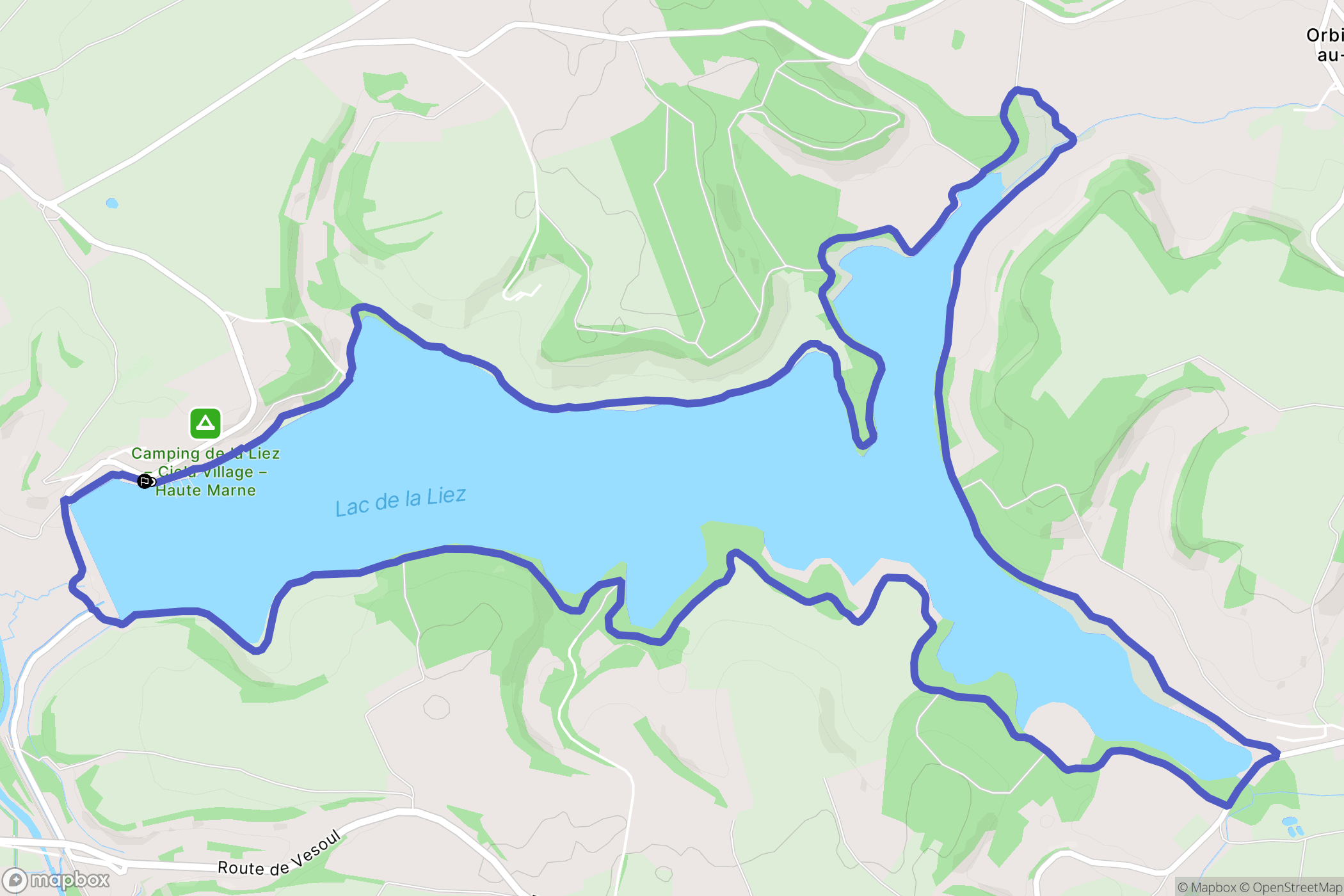 Peigney : carte du parcours de randonnée - France
