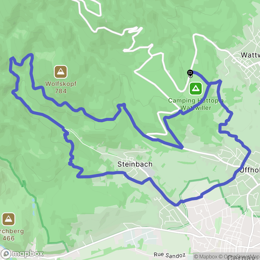 Wattwiller : carte du parcours de randonnée - France