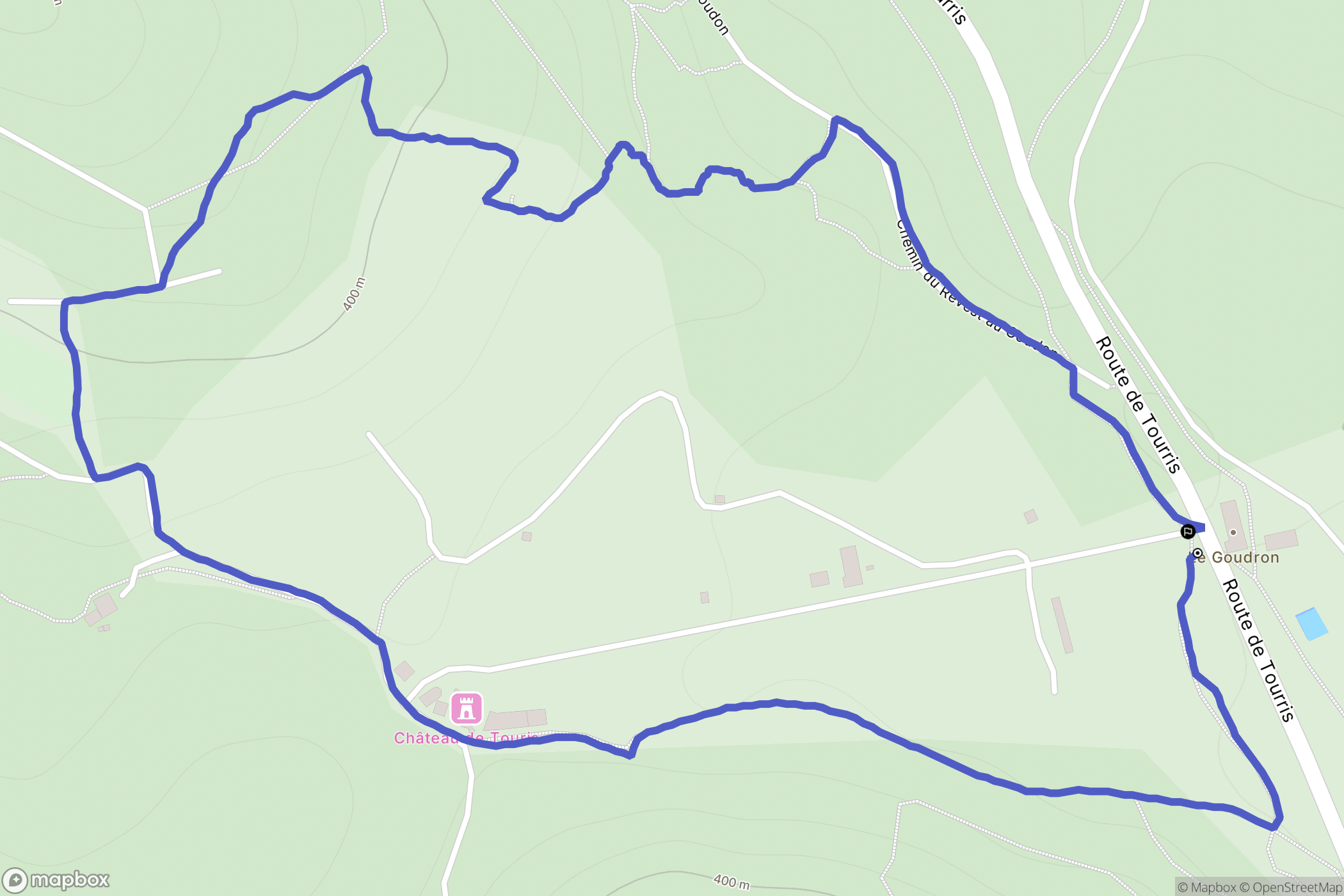 Le Revest-les-Eaux : carte du parcours de randonnée - France