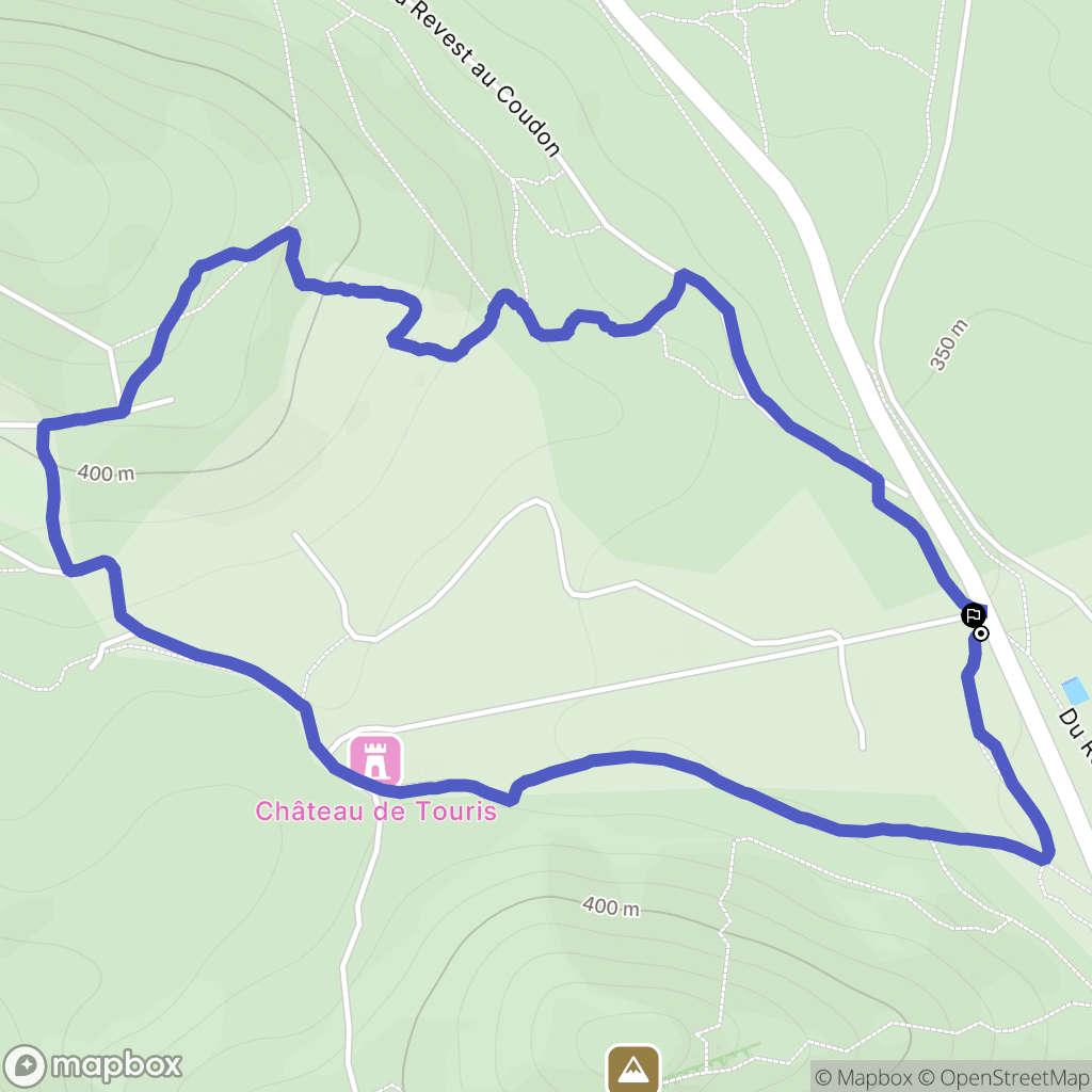Le Revest-les-Eaux : carte du parcours de randonnée - France