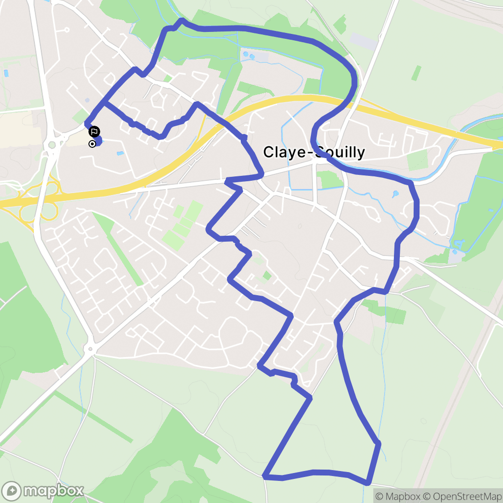 Claye-Souilly : carte du parcours de randonnée - France