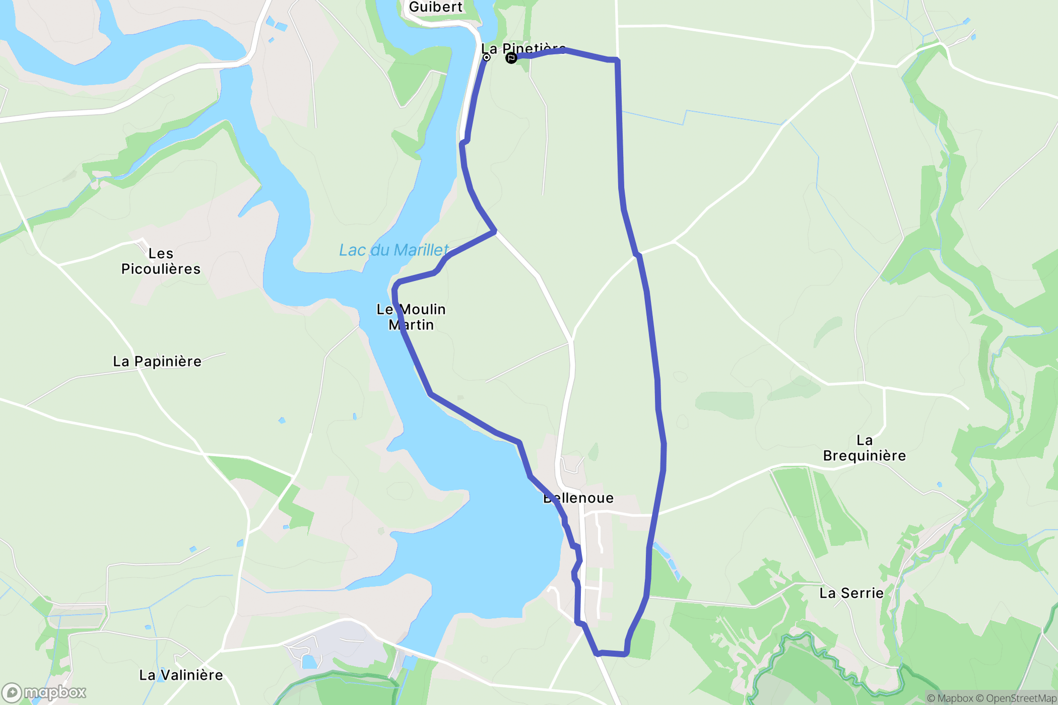 Château-Guibert : carte du parcours de randonnée - France