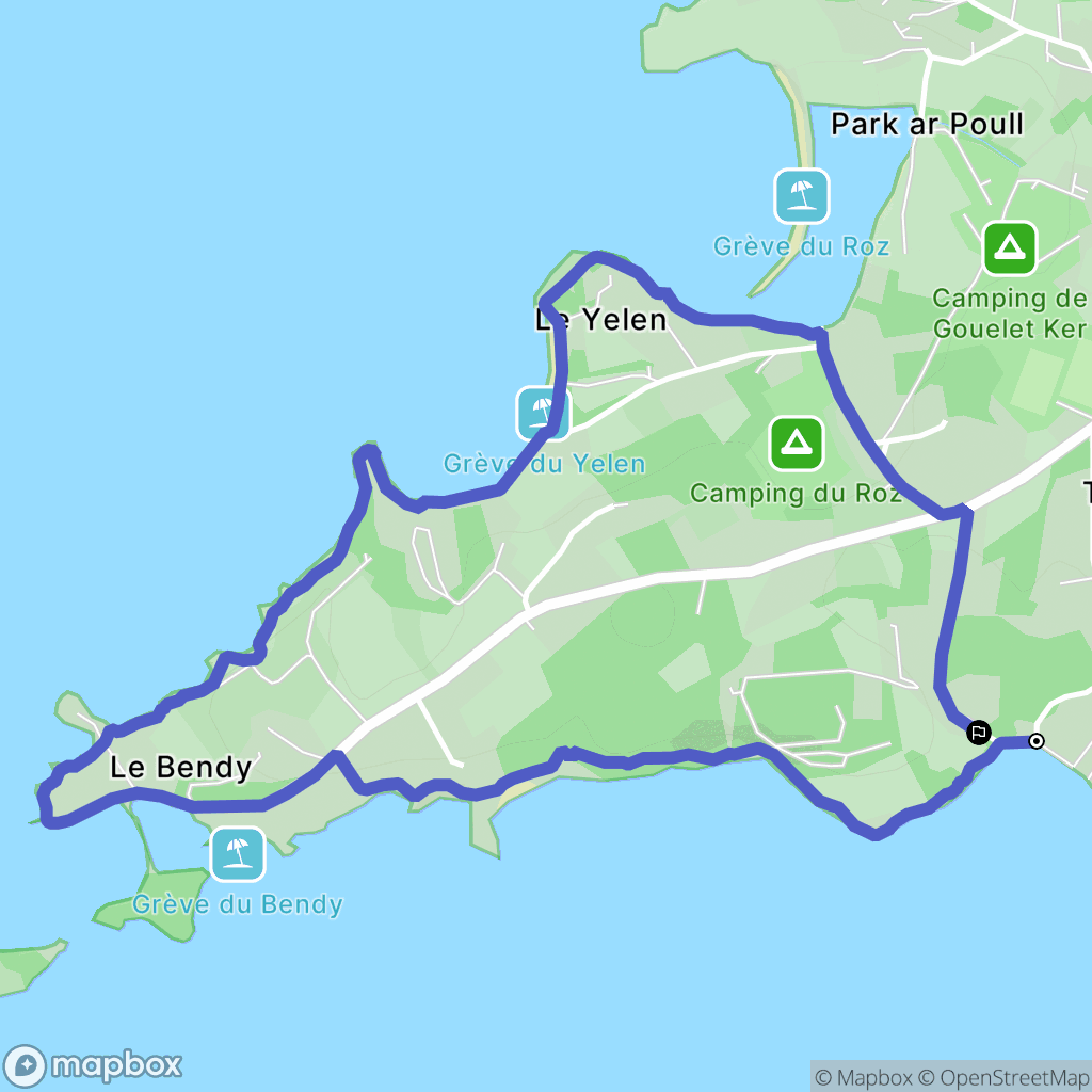 Logonna-Daoulas : carte du parcours de randonnée - France