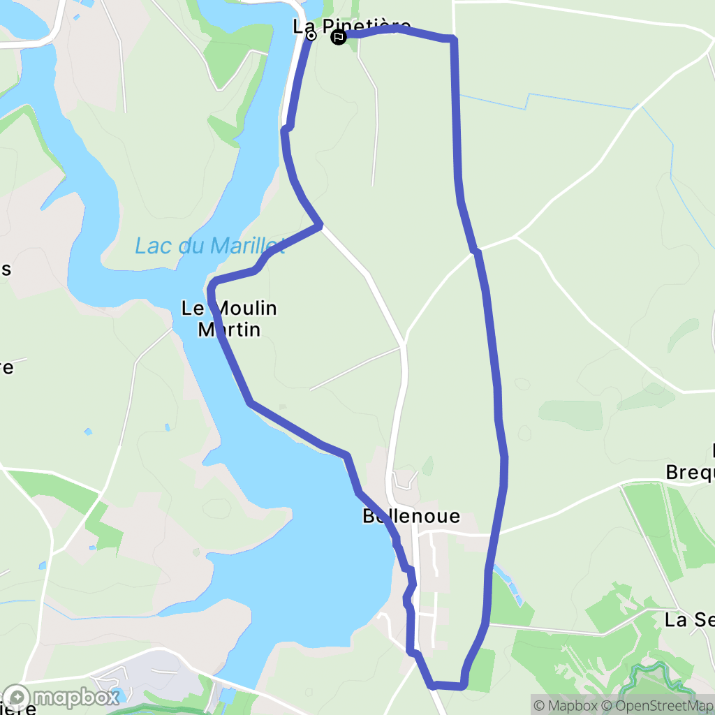 Château-Guibert : carte du parcours de randonnée - France