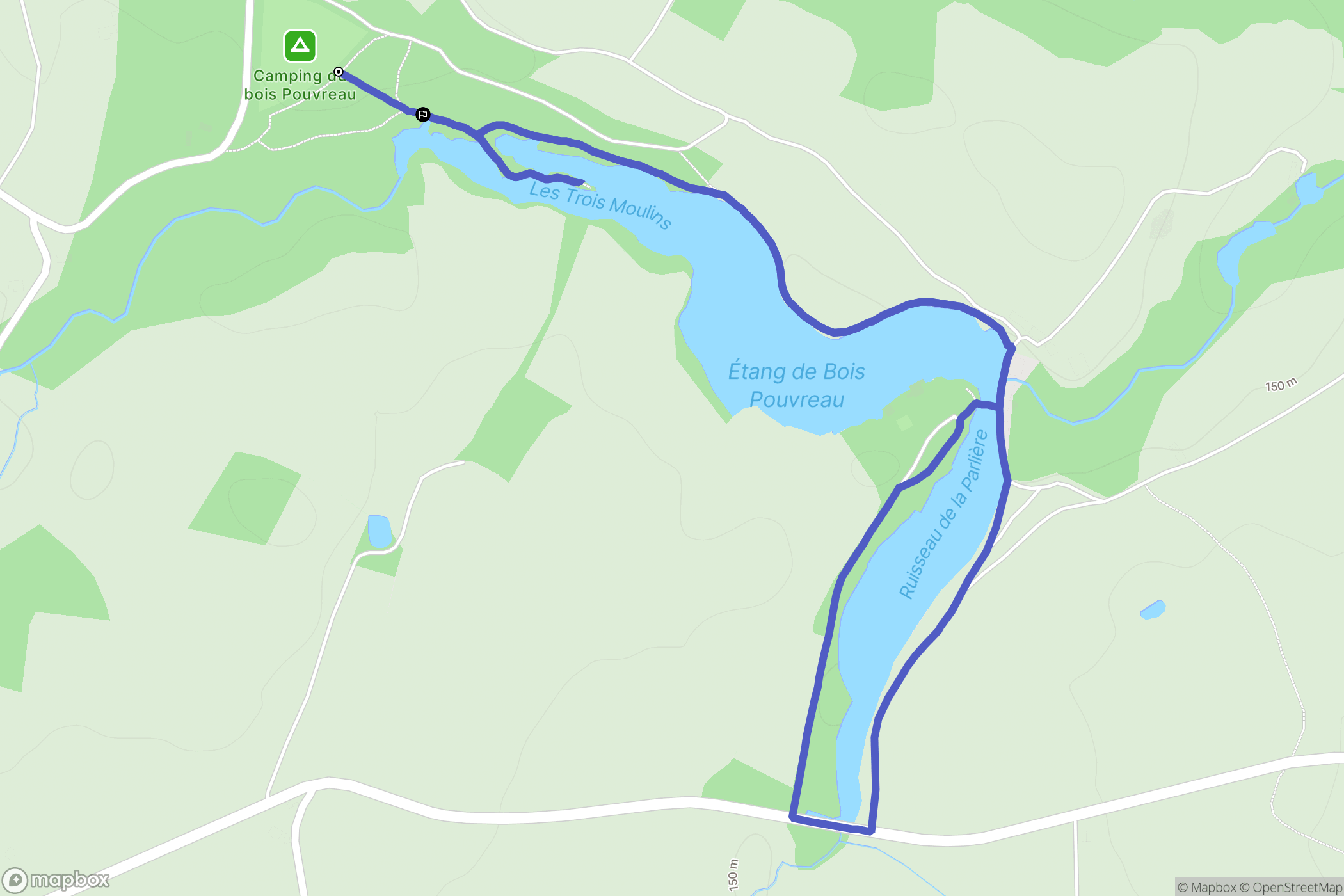 Ménigoute : carte du parcours de randonnée - France