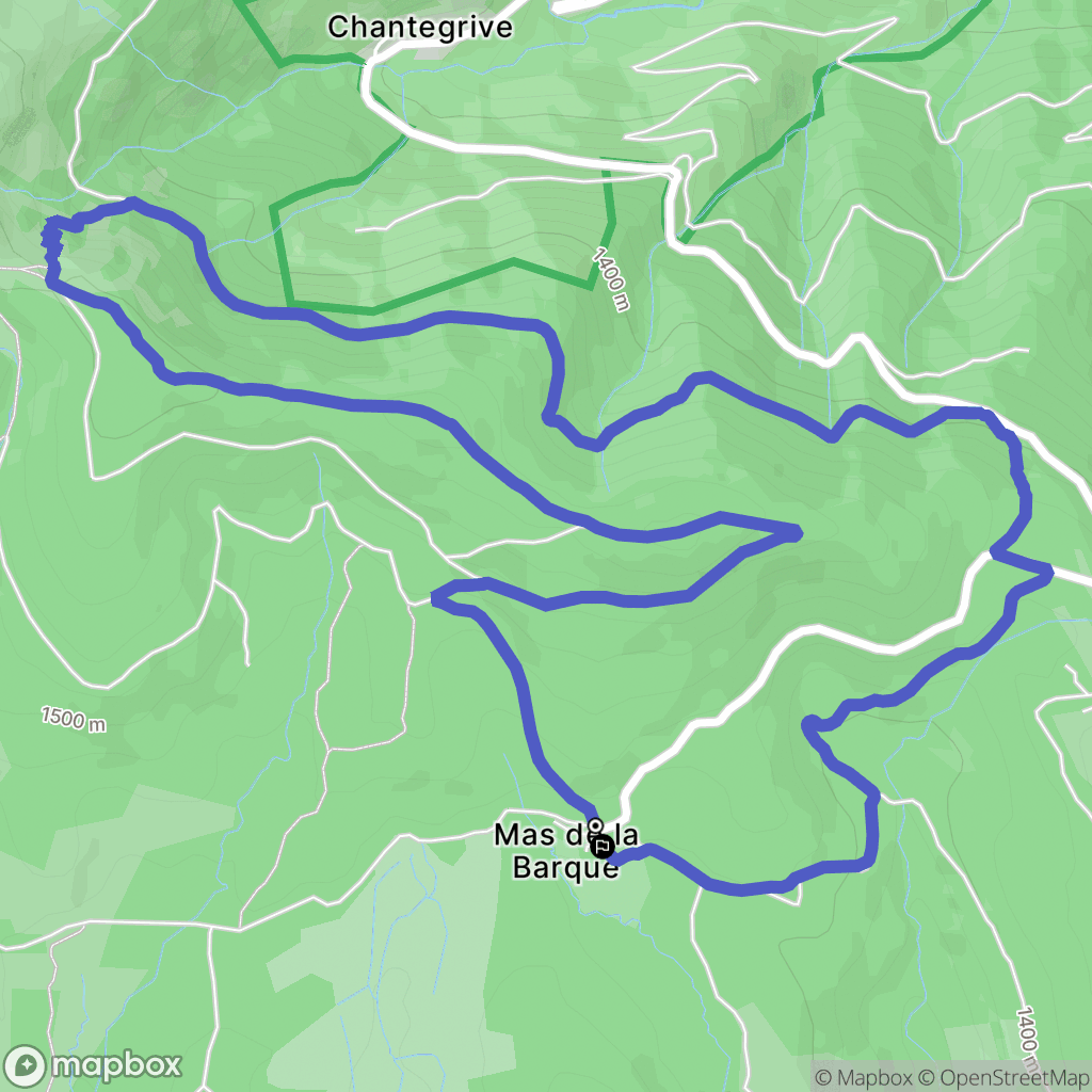 Pont-de-Montvert-Sud-Mont-Lozère : carte du parcours de randonnée - France